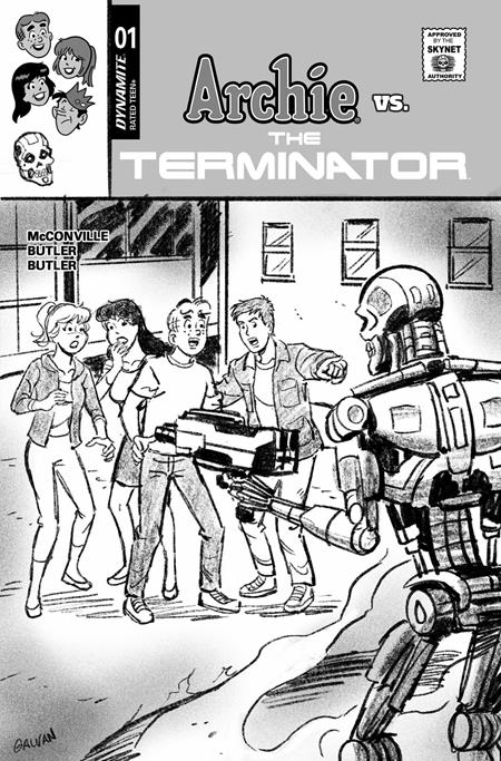 ARCHIE VS THE TERMINATOR #1 CVR L INC 1:10 BILL GALVAN PENCILS VAR (Limit 1 Per Customer) (rel:10/14)