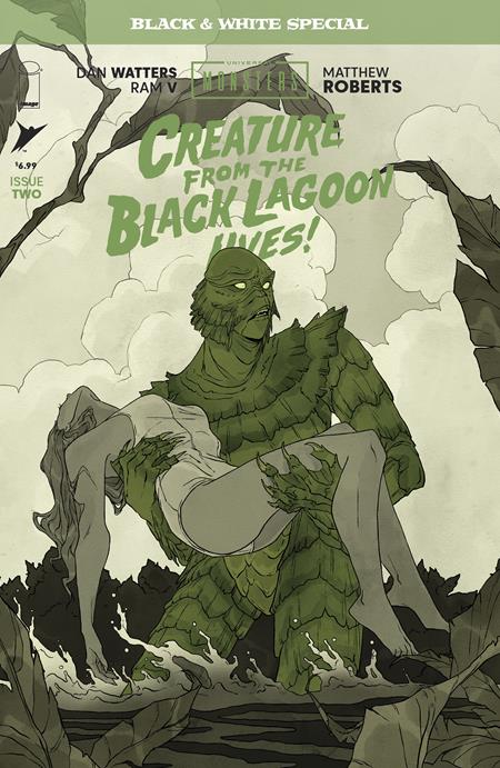 UNIVERSAL MONSTERS CREATURE FROM THE BLACK LAGOON LIVES (Limit 1 Per Cover) BLACK & WHITE SPECIAL #2 (OF 2) (rel:06/24)~