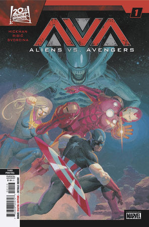 ALIENS VS. AVENGERS #1 ESAD RIBIC 3RD PRINTING VARIANT (rel:03/05)~