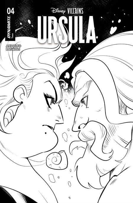 DISNEY VILLAINS URSULA #4 CVR L MIRKA ANDOLFO LINE ART VAR (Limit 1 Per Cover) (rel:06/03)