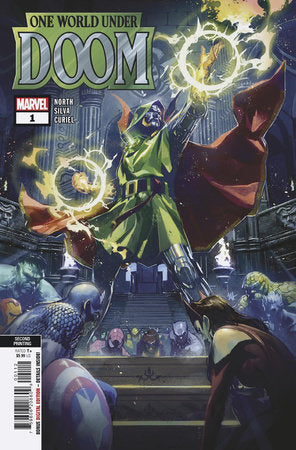 ONE WORLD UNDER DOOM #1 BEN HARVEY 2ND PRINTING VARIANT (rel:03/26)~