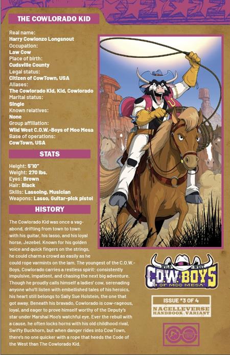 WILD WEST COW-BOYS OF MOO MESA #3 (OF 4) (Limit 2 Per Cover) (rel:11/19)