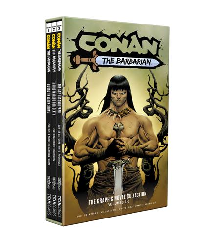 CONAN THE BARBARIAN TP VOL 01-03 SLIPCASE SET DIRECT MARKET EDITION JAE LEE CVR (MR) (Limit 2 Per Cover) (rel:10/08)