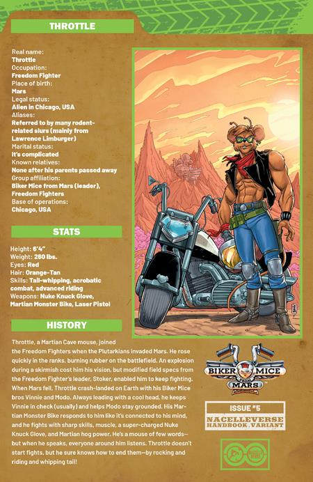 BIKER MICE FROM MARS (2025) #5 (Limit 2 Per Cover) (rel:10/29)~