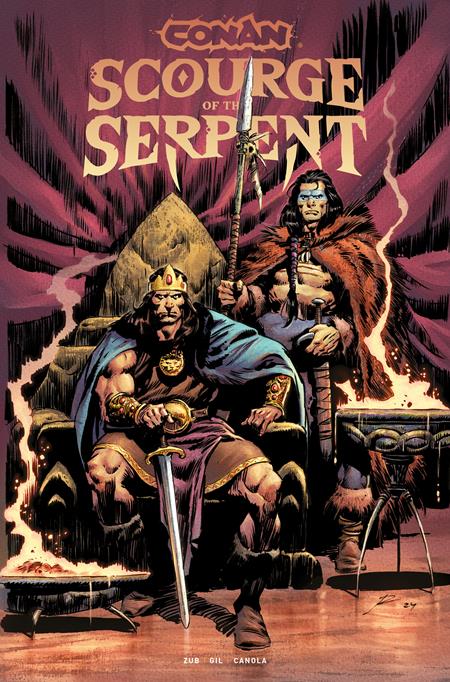 CONAN THE BARBARIAN SCOURGE OF THE SERPENT TP VOL 01 DIRECT MARKET EDITION ROBERTO DE LA TORRE THRONE CVR (MR) (Limit 1 Per Cover) (rel:05/06)