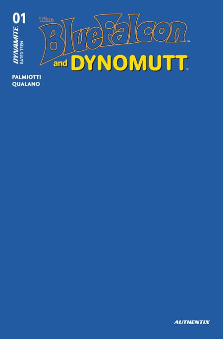 BLUE FALCON & DYNOMUTT #1 CVR Q BLUE BLANK AUTHENTIX FOC BONUS VAR (Limit 2 Per Cover) (rel:09/10)