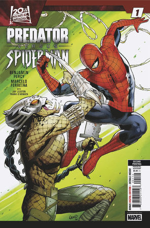 PREDATOR VS. SPIDER-MAN #1 GREG LAND 2ND PRINTING VARIANT (Limit 2 Per Cover) (rel:06/04)~