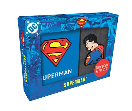 DC COMICS SUPERMAN TINY BOOK AND PIN SET (Limit 2 Per Cover) (rel:03/18)