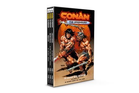 CONAN THE BARBARIAN HC VOL 04-06 SLIPCASE SET DIRECT MARKET EDITION DAN PANOSIAN CVR (MR) (Limit 1 Per Cover) (rel:11/18)