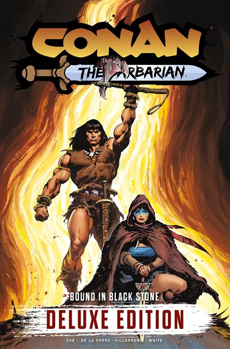 CONAN THE BARBARIAN BOUND IN BLACK STONE DELUXE EDITION HC VOL 01 REGULAR EDITION ROBERTO DE LA TORRE (MR) (Limit 2 Per Cover) (rel:10/22)