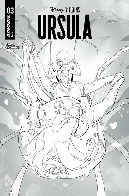 DISNEY VILLAINS URSULA #3 CVR M FOC BONUS MIRKA ANDOLFO LINE ART (Limit 1 Per Cover) (rel:04/29)
