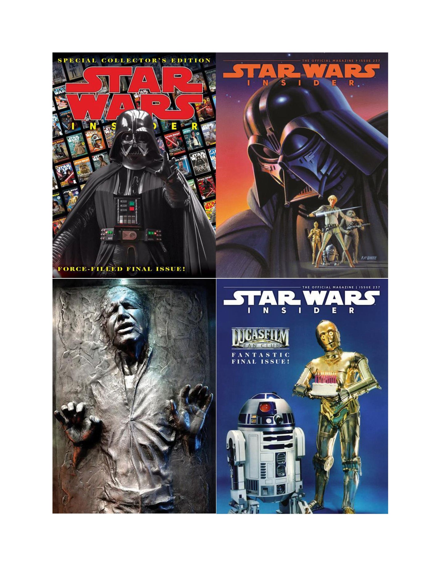 STAR WARS INSIDER #237 THE FINAL ISSUE FULL SET CVR A-D (Limit 1 Per Customer)