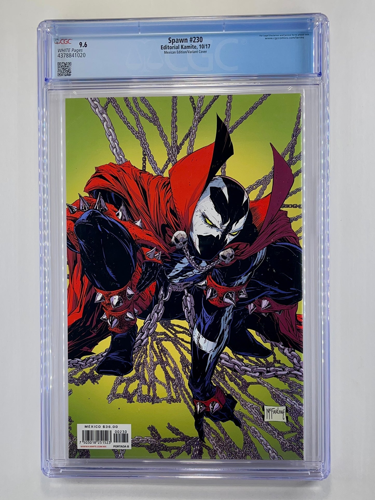Spawn #230 Mexican Variant Cover CGC 9.6 (Oct 2017)