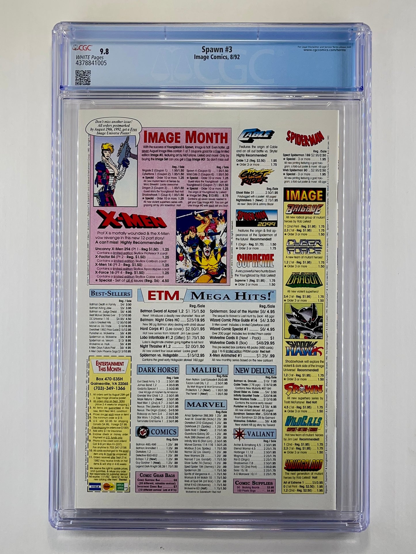 Spawn #3 CGC 9.8 (Aug 1992)