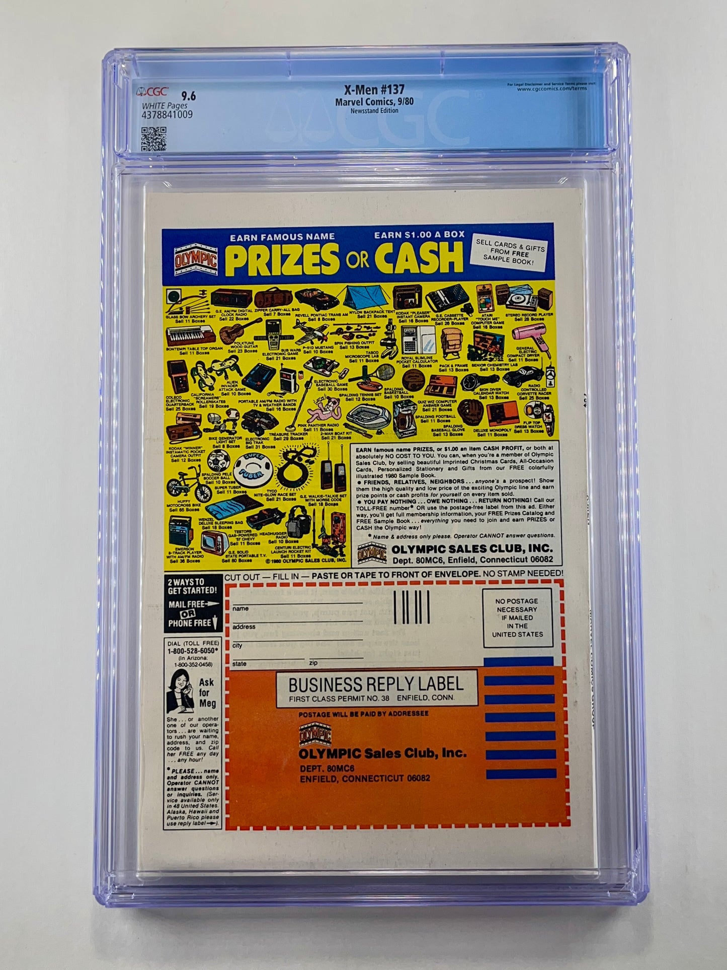 The X-Men #137 Newsstand Edition CGC 9.6 (Sep 1980) (Newsstand Death of Phoenix)