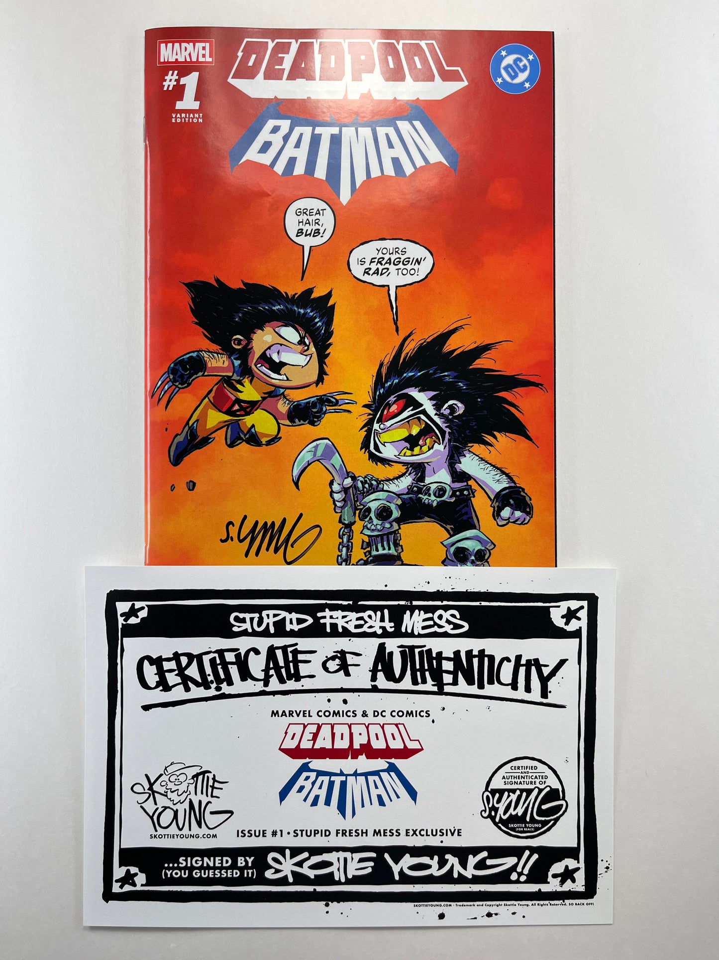 Marvel / DC: Deadpool / Batman #1 Skottie Young Webstore Variant (Nov 2025) (Signed by Skottie Young w/COA)