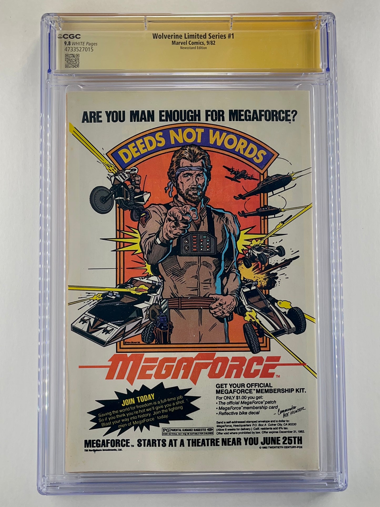 Wolverine #1 CGC 9.8 (Sep 1982) (Signed by Chris Claremont)