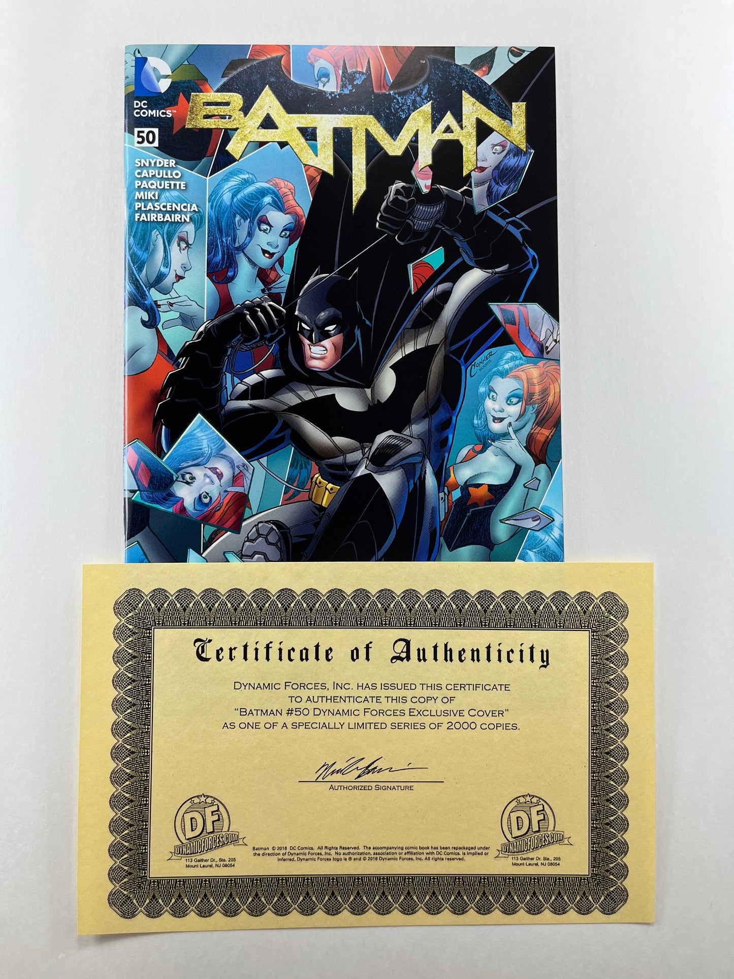Batman #50 Dynamic Forces Amanda Conner Batman v Superman Connecting Variant (Mar 2016) (With COA)