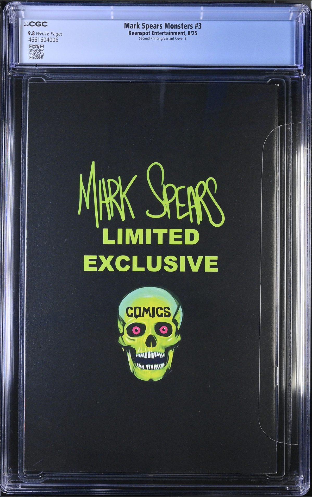 MARK SPEARS MONSTERS #3 2ND PRINT CVR E FARLEYCON EXCLUSIVE LIMITED 199 CGC 9.8