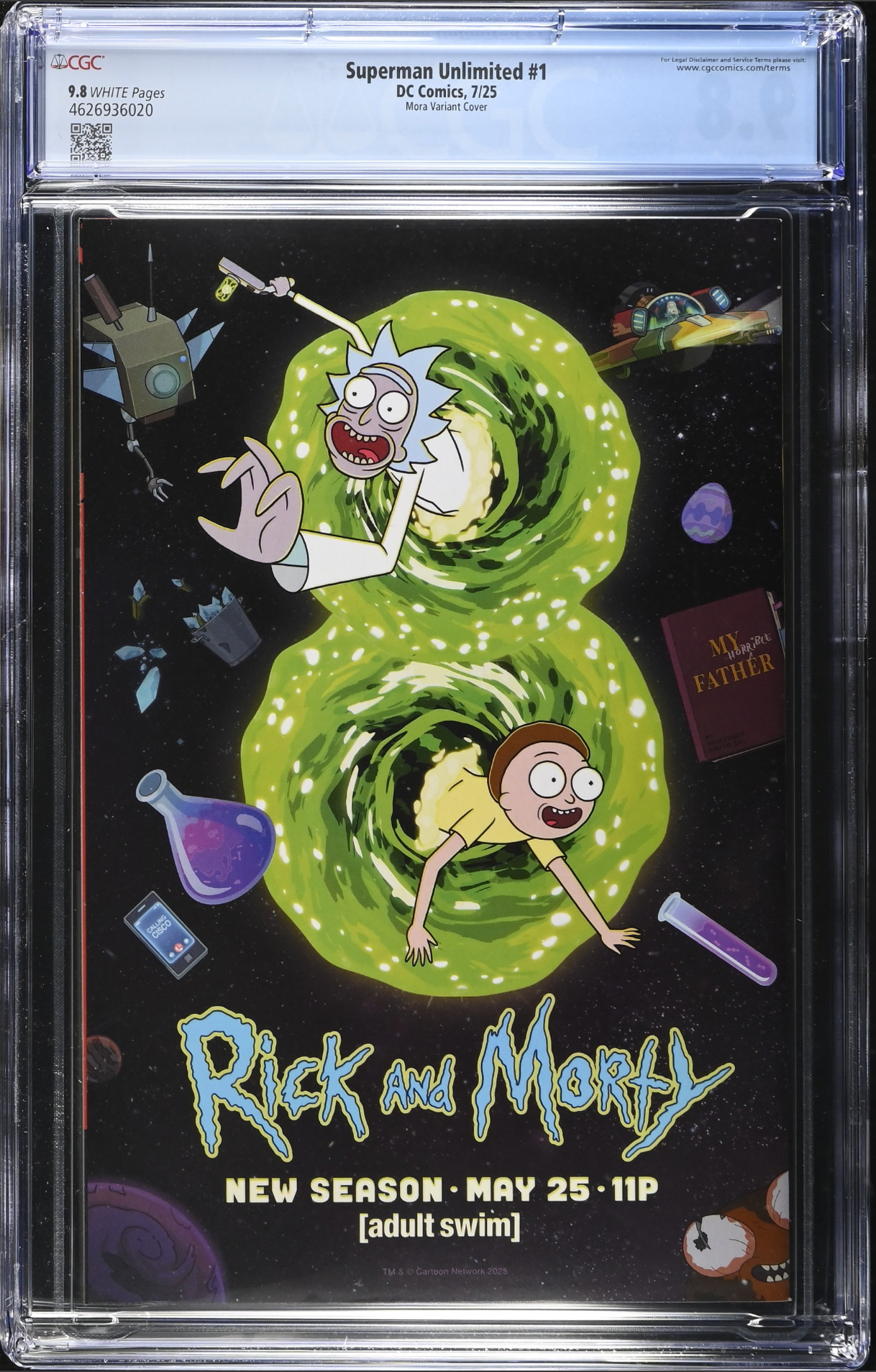 DF SUPERMAN UNLIMITED #1 DAN MORA JAMES GUNN CAMEO VARIANT CGC GRADED (Limit 1 Per Customer) (rel:11/26)