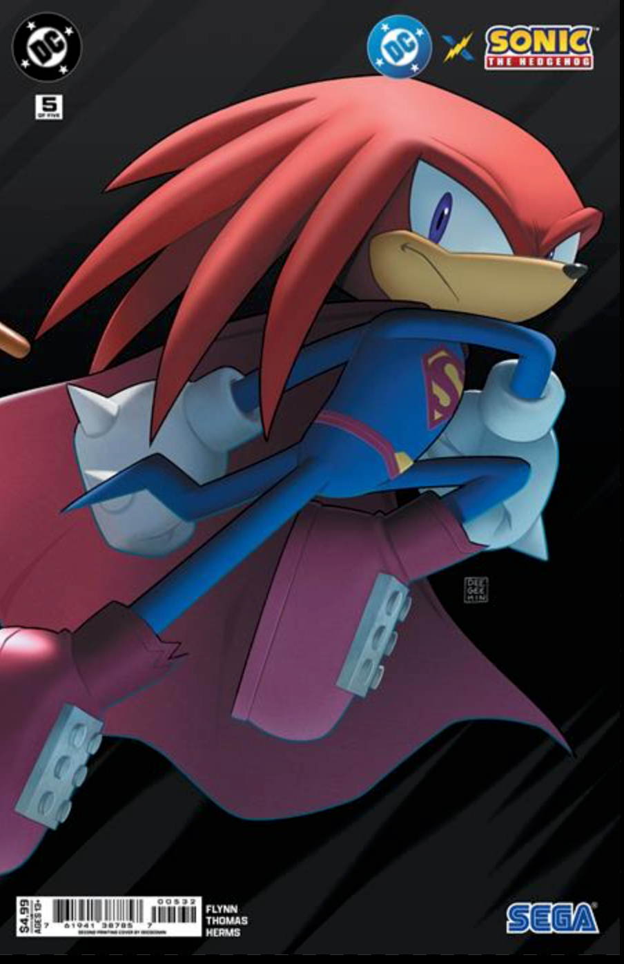 DC X Sonic The Hedgehog #1 - #5 Connecting Cover