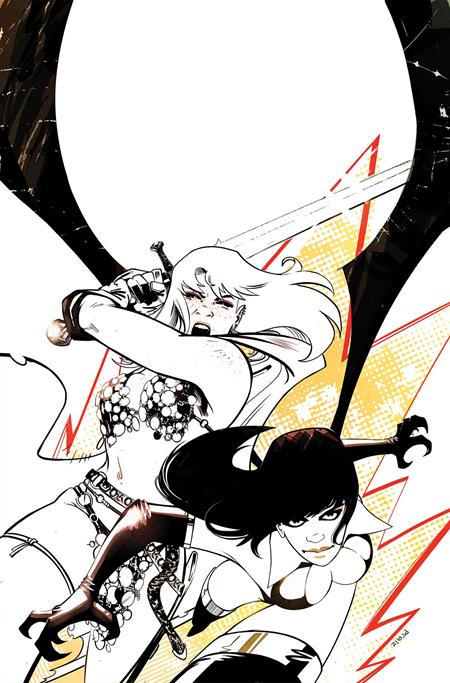 VAMPIRELLA VS RED SONJA RED CITY #1 CVR M INC 1:10 SEBASTIAN PIRIZ LINE ART VIRGIN VAR (Limit 1 Per Customer) (rel:08/05)