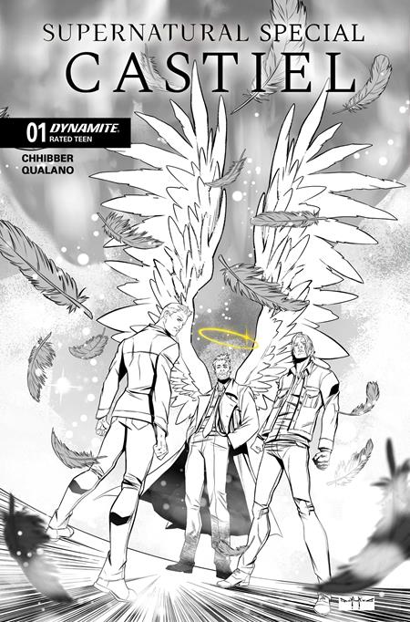 SUPERNATURAL SPECIAL CASTIEL #1 (ONE SHOT) CVR H INC 1:10 PASQUALE QUALANO LINE ART VAR (Limit 1 Per Customer) (rel:06/10)