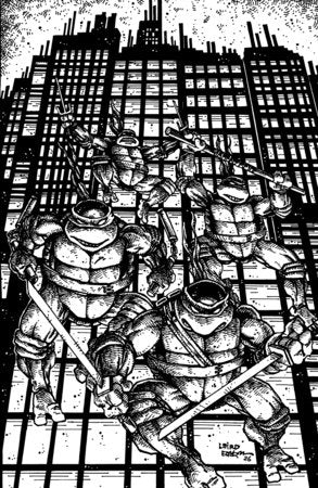 Teenage Mutant Ninja Turtles #20: 300th Issue Special (Limit 1 Per Customer) Variant RI (25) (Eastman & Laird Full Art B&W)[1:25]  (rel:07/22)