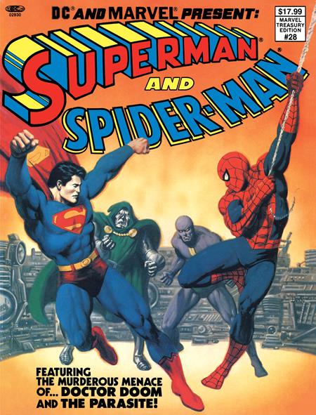 DC AND MARVEL PRESENT SUPERMAN AND SPIDER-MAN (Limit 2 Per Cover) (MARVEL TREASURY EDITION #28) #1 FACSIMILE EDITION (rel:02/04)~