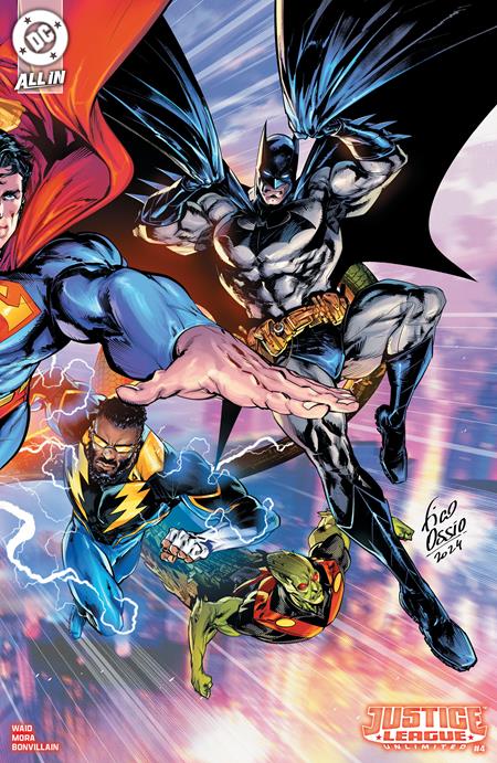 JUSTICE LEAGUE UNLIMITED #4 CVR F INC 1:25 FICO OSSIO WRAPAROUND CARD STOCK VAR (rel:02/26)