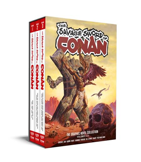 SAVAGE SWORD OF CONAN HC VOL 01-03 SLIPCASE SET REGULAR EDITION JOE JUSKO (MR) (Limit 1 Per Cover) (rel:11/04)