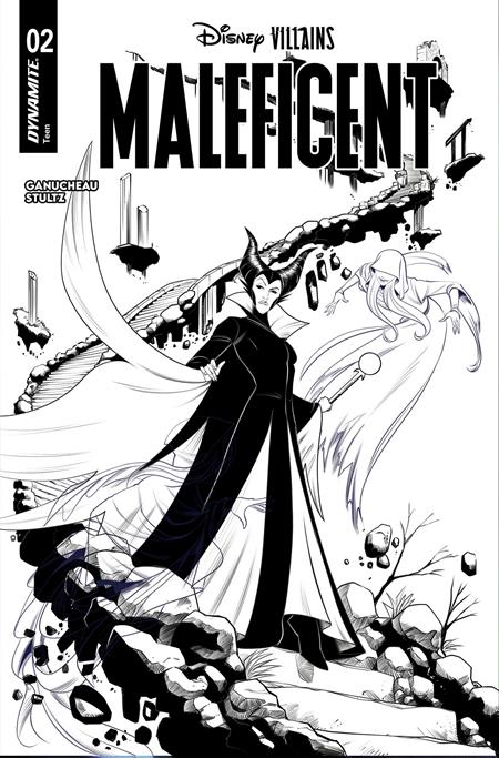 DISNEY VILLAINS MALEFICENT #2 CVR I INC 1:5 ROBERT QUINN LINE ART FOC BONUS VAR (Limit 1 Per Customer) (rel:11/26)