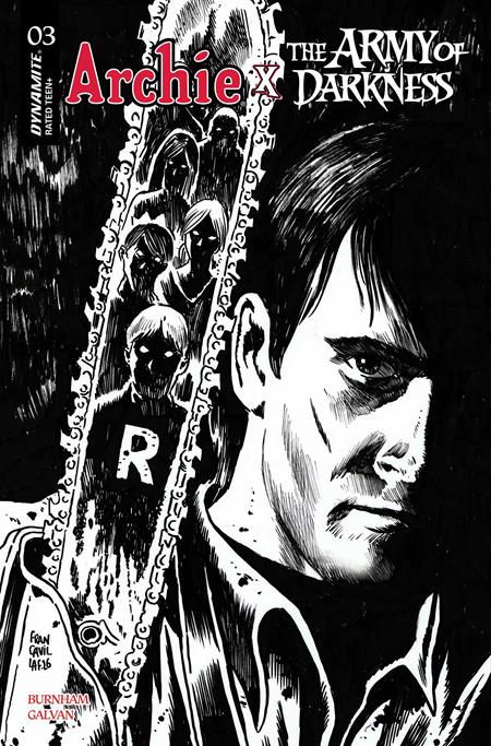 ARCHIE X ARMY OF DARKNESS #3 CVR M FRANCESCO FRANCAVILLA LINE ART VAR (Limit 1 Per Cover) (rel:04/08)