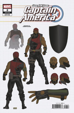 SAM WILSON, CAPTAIN AMERICA #2 TAURIN CLARKE DESIGN VARIANT[1:10] (rel:02/12)~