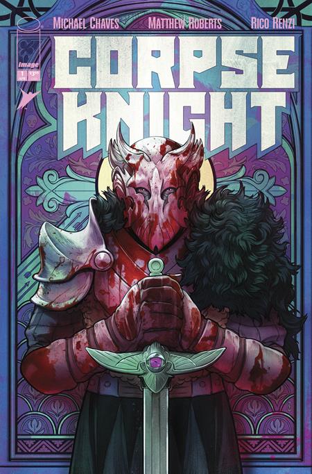 CORPSE KNIGHT #1 (OF 6) CVR D INC 1:25 NIMIT MALAVIA STAINED GLASS VAR (MR) (Limit 1 Per Customer) (rel:04/22)