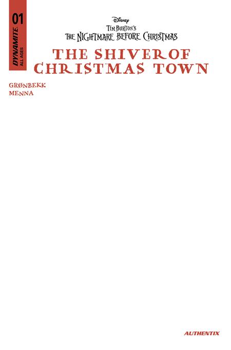 TIM BURTONS THE NIGHTMARE BEFORE CHRISTMAS (Limit 2 Per Cover) THE SHIVER OF CHRISTMAS TOWN #1 (rel:01/07)~