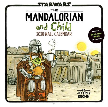 STAR WARS THE MANDALORIAN AND CHILD 2026 WALL CALENDAR (Limit 2 Per Cover) (rel:12/10)