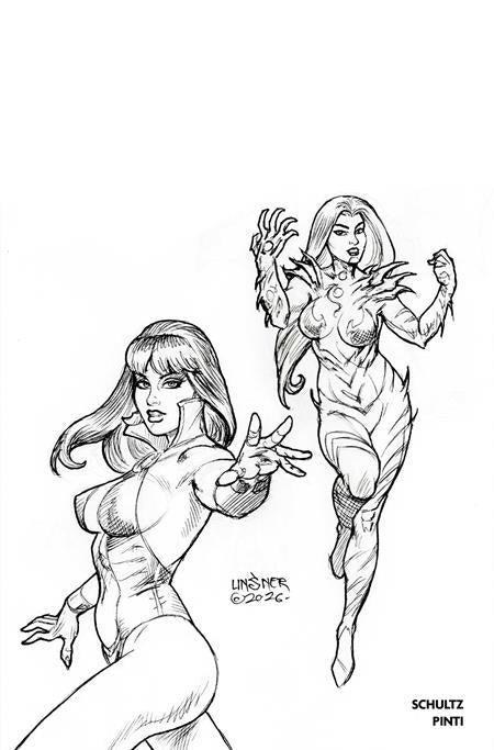 VAMPIRELLA X WITCHBLADE SPECIAL #1 (ONE SHOT) CVR T INC 1:20 JOSEPH MICHAEL LINSNER LINE ART VIRGIN VAR (Limit 1 Per Customer) (rel:09/30)