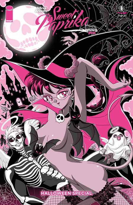 MIRKA ANDOLFOS SWEET PAPRIKA (Limit 1 Per Cover) BLACK WHITE & PINK HALLOWEEN SPECIAL #1 (MR) (rel:10/21)