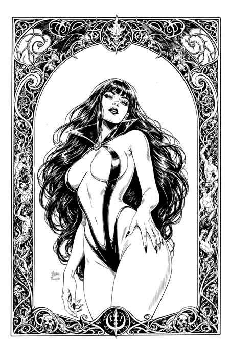 VAMPIRELLA PARADISE #1 (Limit 1 Per Customer) CVR R INC 1:5 JOSEPHINE TOMARCHIO LINE ART VIRGIN VAR (rel:11/18)