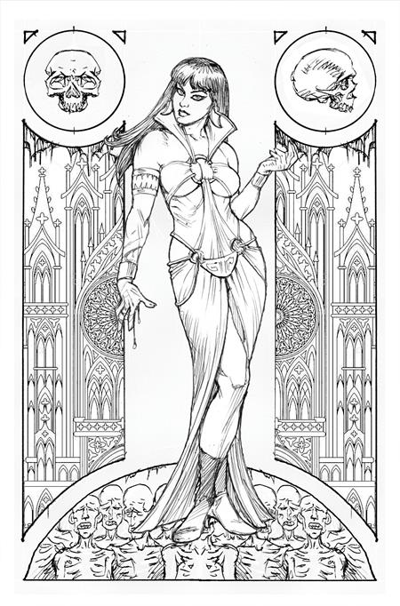 VAMPIRELLA PARADISE #1 CVR S INC 1:7 JOSEPH MICHAEL LINSNER LINE ART VIRGIN VAR (Limit 1 Per Customer) (rel:11/18)