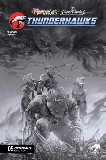 THUNDERCATS X SILVERHAWKS THUNDERHAWKS #5 CVR G INC 1:10 ALESSANDRO RANALDI LINE ART VAR (Limit 1 Per Customer) (rel:08/26)