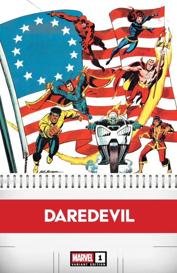 DAREDEVIL #1 (Limit 1 Per Customer) SAL BUSCEMA BICENTENNIAL CALENDAR HIDDEN GEM VARIANT[1:50] (rel:04/01)