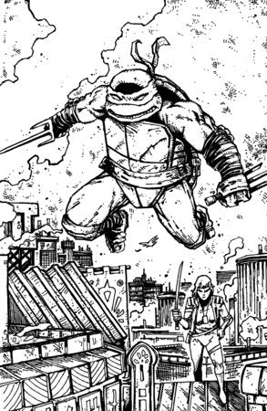 Teenage Mutant Ninja Turtles #22 (Limit 1 Per Customer) Variant RI (10) (Eastman & Bishop B&W Full Art)[1:10] (rel:09/16)