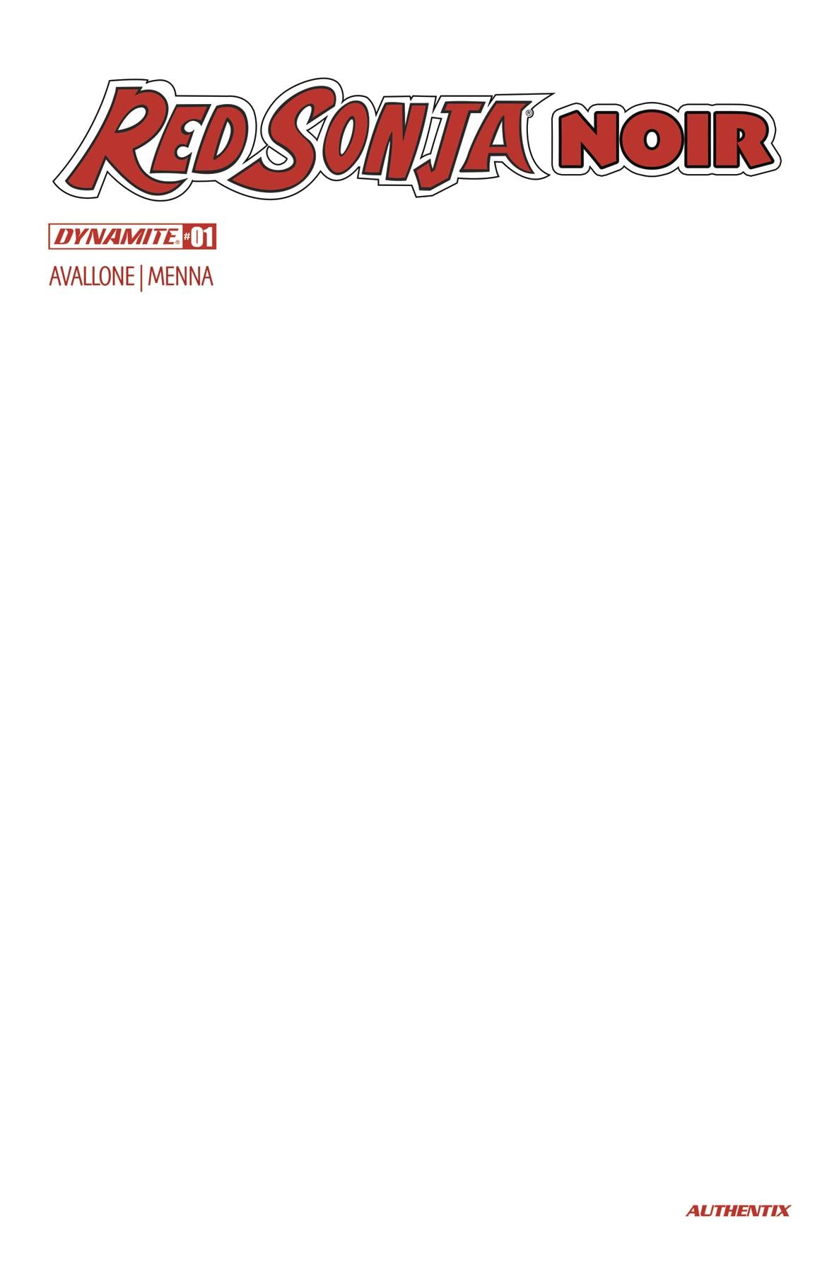 RED SONJA NOIR #1 (ONE SHOT) (Limit 2 Per Cover) (rel:07/16)~