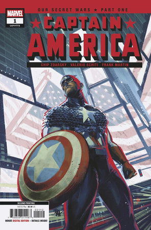 CAPTAIN AMERICA #1 BEN HARVEY 2ND PRINTING VARIANT (Limit 2 Per Cover) (rel:08/13)~