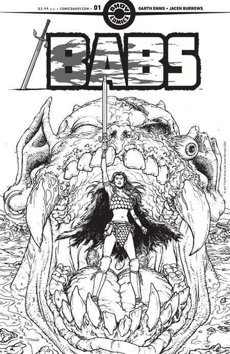 BABS #1 (OF 6) CVR D INC 1:4 CHRIS BURNHAM LINE ART VAR (rel:8/14)