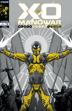 X-O Manowar: Black, White & Gold #3 (Limit 2 Per Cover) (rel:12/23)
