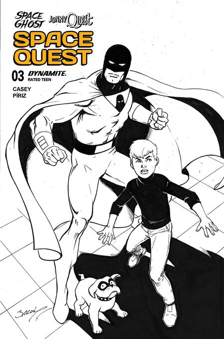 SPACE GHOST JONNY QUEST SPACE QUEST #3 CVR J INC 1:10 MARK BAGLEY LINE ART VAR (rel:07/30)