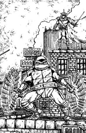 Teenage Mutant Ninja Turtles #23 (Limit 1 Per Customer) Variant RI (10) (Eastman & Bishop B&W Full Art)[1:10] (rel:10/14)